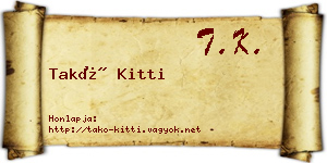 Takó Kitti névjegykártya
